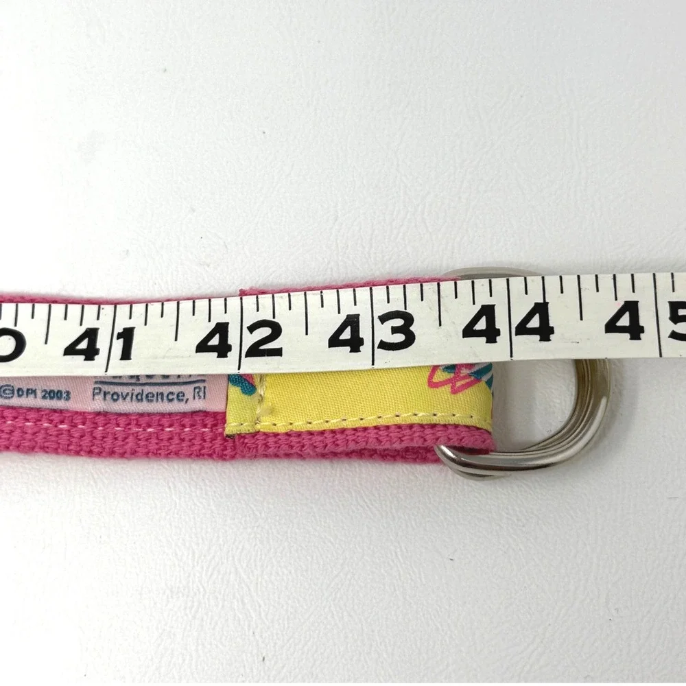 Womens‎ Canvas D-Ring Belt Set 3pc Olive Green Pink Striped Beach Heart 41-44in
